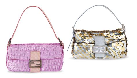 fendi sequin baguette gold|fendi baguette bag sale.